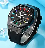 Унісекс кварцовий водонепроникний спортивний годинник з комбінованою індикацією Skmei 2100 Black-Black, фото 2