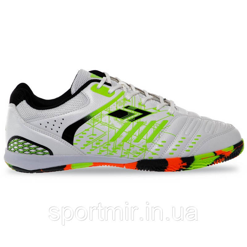 Взуття для футзалу чоловіче SP-Sport 170329-2 розмір 40-45 білий-чорний-салатовий, фото 1