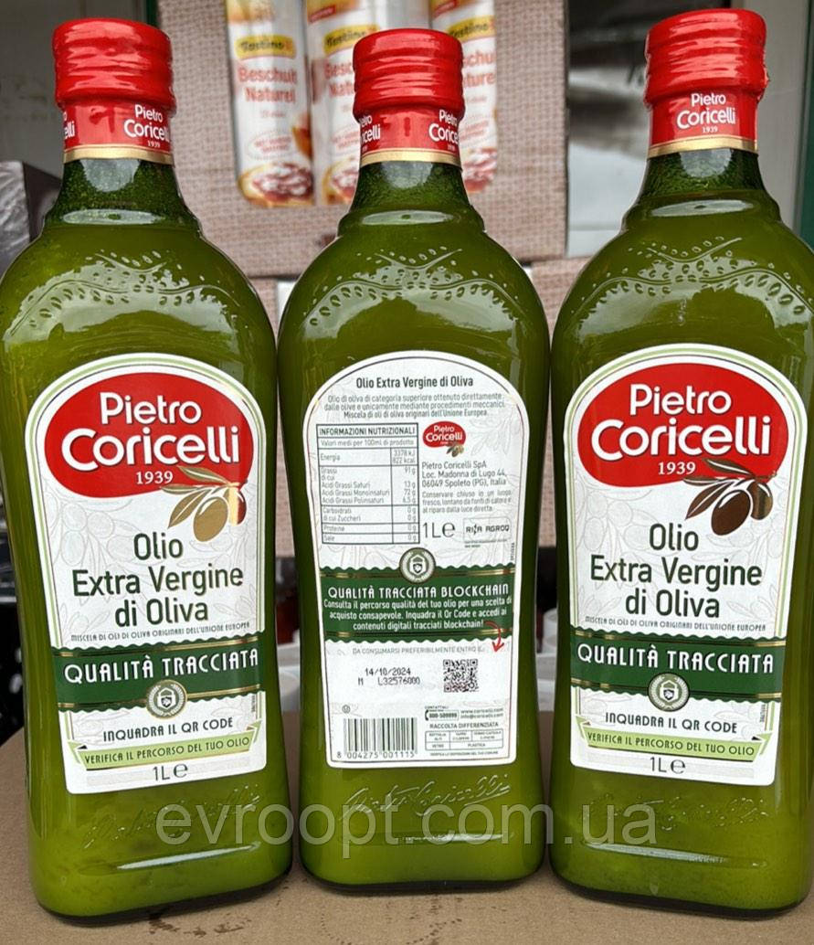Олія оливкова  Pietro Coricelli extra vergine 1000 мл, фото 1