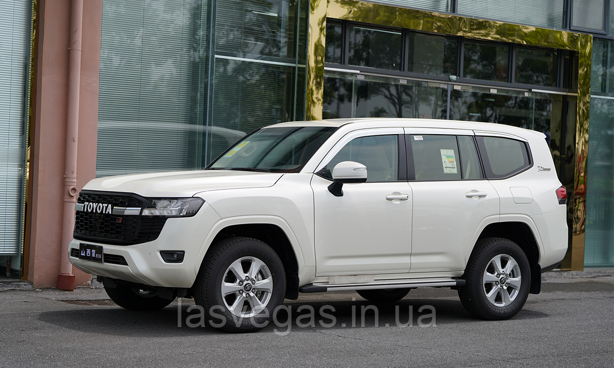 Дефлектори вікон, хромовані вітровики Toyota Land Cruiser J300 2021- (6шт./Autoclover/Південна Корея), фото 1