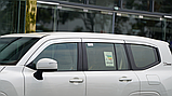 Дефлектори вікон, хромовані вітровики Toyota Land Cruiser J300 2021- (6шт./Autoclover/Південна Корея), фото 4
