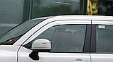 Дефлектори вікон, хромовані вітровики Toyota Land Cruiser J300 2021- (6шт./Autoclover/Південна Корея), фото 5