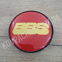 Колпачок на диски BBS красный/золотой лого 56-69мм.