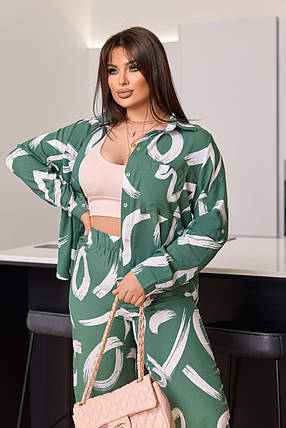 Прогулочный костюм зелений, фото 2
