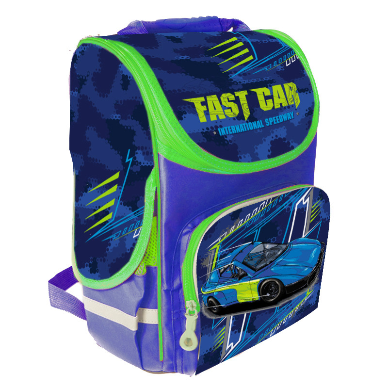 Рюкзак каркасний ортопедичний Space Швидкий автомобіль 34х26х15см арт. 989054, фото 1