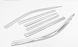 Дефлектори вікон, хромовані вітровики Toyota Land Cruiser Prado 120 / Lexus GX 470 2002-2009 (6шт./Autoclover/Південна Корея), фото 5