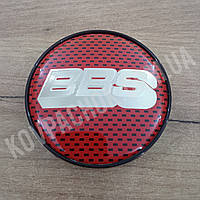 Колпачок на диски BBS красный/хром лого 56-69мм.