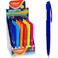 Автоматическая масляная ручка с покрытием soft-touch и треугольным хватом Синяя VINSON 8055C в упаковке 36 шт