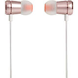 Гарнітура дротова — навушники з мікрофоном JBL T290 рожеве золото, фото 3