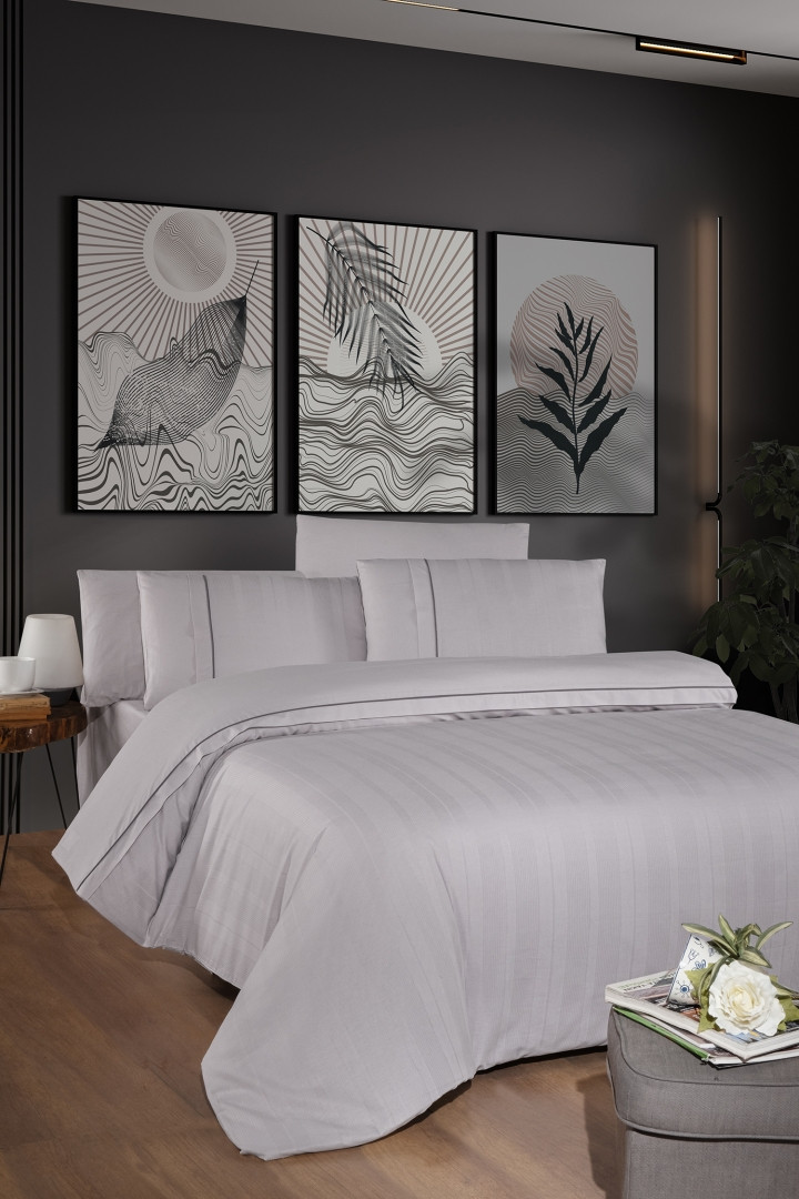 Постільна білизна First Choice Ranforce Deluxe 200 х 220 см Fredan Sand, фото 1