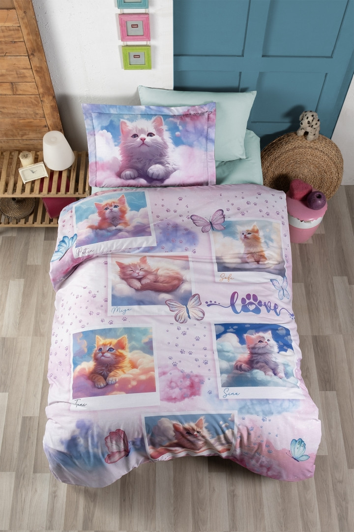 Постільна білизна First Choice Exclusive Digital Ranforse 160 х 220 см Cute Cats