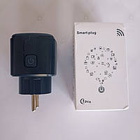 Умная WiFi розетка 20А с счетчиком электроэнергии, ЧОРНАЯ / Розетка Smart Plug з енергометром