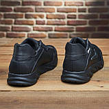 Кросівки Чоловічі Шкіряні Чорні Великий Розмір 46-50, фото 7