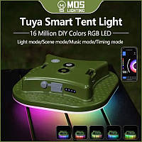 Bluetooth аккумуляторный светильник для кемпинга LED MOS-01 RGB, Powerbank 13500 Mah