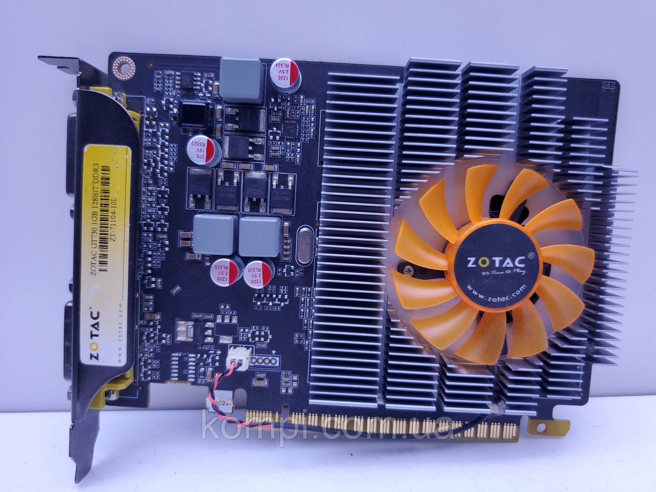 Відеокарта Zotac GeForce GT 730 1GB (GDDR3,128 Bit, HDMI, PCI-Ex, Б/у)