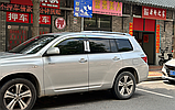 Дефлектори вікон хромовані, вітровики Toyota Highlander 2009-2014 (6шт./Autoclover/Корея), фото 6