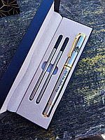 Именная подарочная ручка с гравировкой в футляре и сменными стержнями