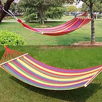 Гамак підвісний з каркасом 190х80 Планка 80см Hammock Темно-червоний