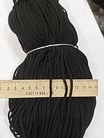 Шнур тектильный 3мм чорний. На метраж, ціна за 1 метр.