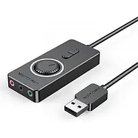 Зовнішня звукова карта Vention USB to 3х 3.5 мм female USB External Sound Card 0.15 м Black (CDRBB)