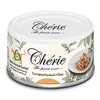 Cherie Hairball Control Tuna Katsuobushi - консервы Шери микс тунца с луцианом в соусе для кошек