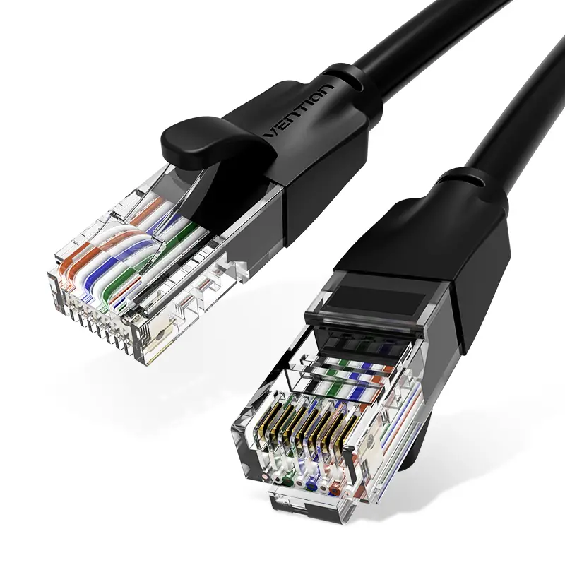 Інтернет-кабель Vention Cat.6 UTP Ethernet мережевий шнур патч-корд 1000 Мбіт/с 250 МГц 10 м Black (IBEBL), фото 1