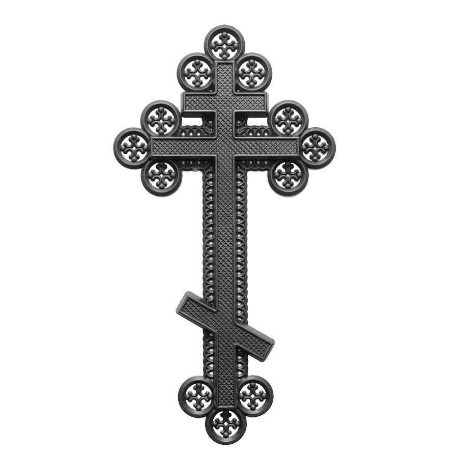 Крест ритуальный пластиковый на гроб/труну/домовину православный Ажурный №5 - фото 2 - id-p1148056323
