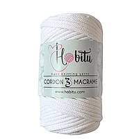 HOBITU CORDON 3 MACRAME (ХОБІТУ КОРДОН 3 МАКРАМЕ) № 151 белый (Пряжа, нитки для вязания макраме)