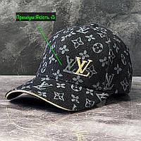 Брендовая мужская кепка Louis Vuitton Черная бейсболка для парня Луи Витон Кепка с козырьком на лето