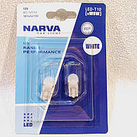 Светодиодная лампа габаритов W5W W2.1x9.5d LED T10 Narva