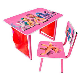 Дитячий столик зі стільчиком "Чарівні поні" C126 рожевий