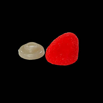 Оксамитовий носик 15 мм на безпечному кріпленні, колір червоний