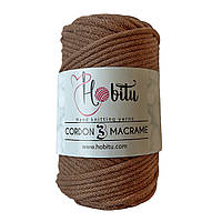 HOBITU CORDON 3 MACRAME (ХОБІТУ КОРДОН 3 МАКРАМЕ) № 168-А светло-коричневы (Пряжа, нитки для вязания макраме)