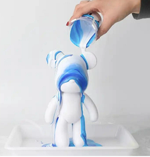 Набір розмальовка для творчості ведмежа DIY Creative Fluid Bear 23см, кольоровий, фото 6