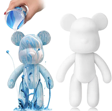 Набір розмальовка для творчості ведмежа DIY Creative Fluid Bear 23см, кольоровий, фото 3