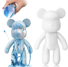 Набір розмальовка для творчості ведмежа DIY Creative Fluid Bear 23см, кольоровий, фото 2