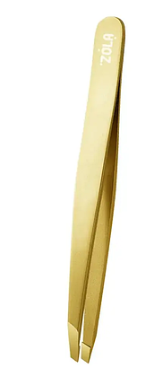 Пінцет для брів скошений Zola золото, фото 1