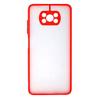 Чехол Totu Gingle Series with Frame для Xiaomi Poco X3 Red KB, код: 7445481