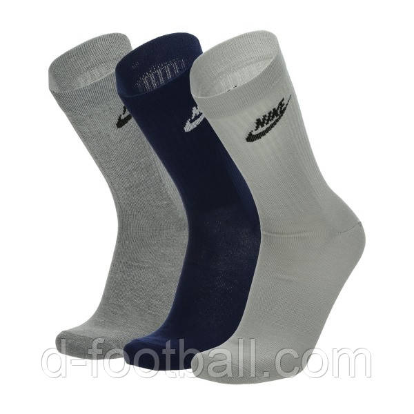 Шкарпетки Nike EVERYDAY ESSENTIAL CR різнобарвні (3 пари) DX5025-903, Розмір (EU) — 42-46