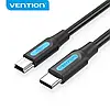 Кабель зарядний Vention Mini USB to Type-C 2 A 1.5 м Black (COWBG), фото 3