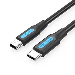 Кабель зарядний Vention Mini USB to Type-C 2 A 2 м Black (COWBH)