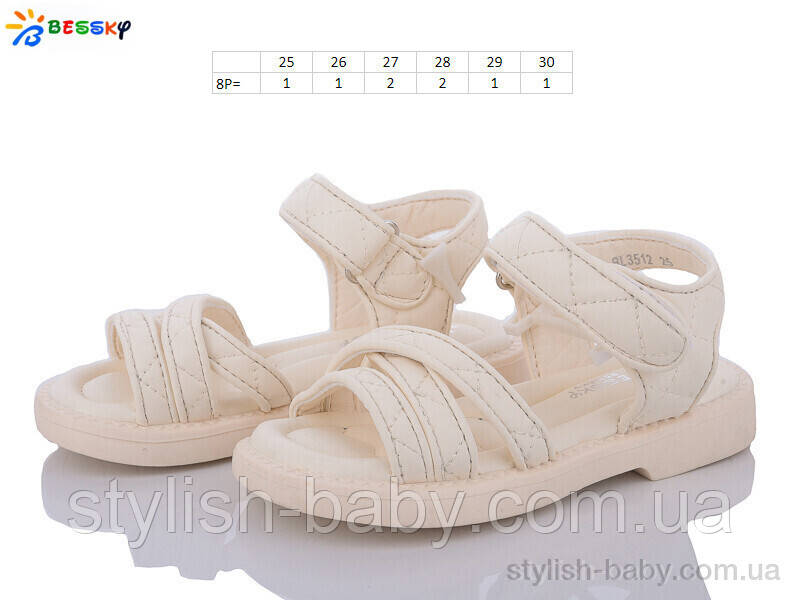 Дитяче літнє взуття гуртом. Дитячі босоніжки 2024 бренда Kellaifeng — Bessky для дівчаток (рр. з 25 по 30)