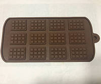 Форма силіконова для цукерок "міні шоколадки", 12 шт на планшеті