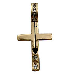 20x10 мм. Хрестик xuping. 18k