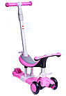 Самокат-трансформер дитячий Maraton Credo II B 5 in 1 Рожевий, фото 2