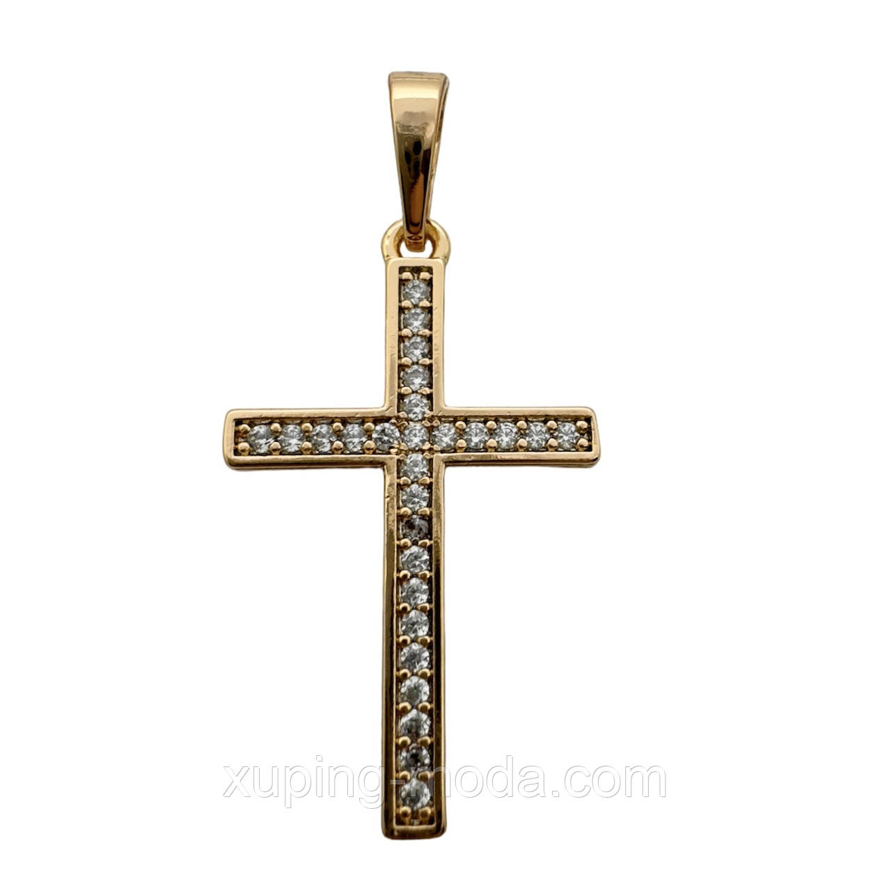 17х17 мм. Хрестик xuping. 18k, фото 1