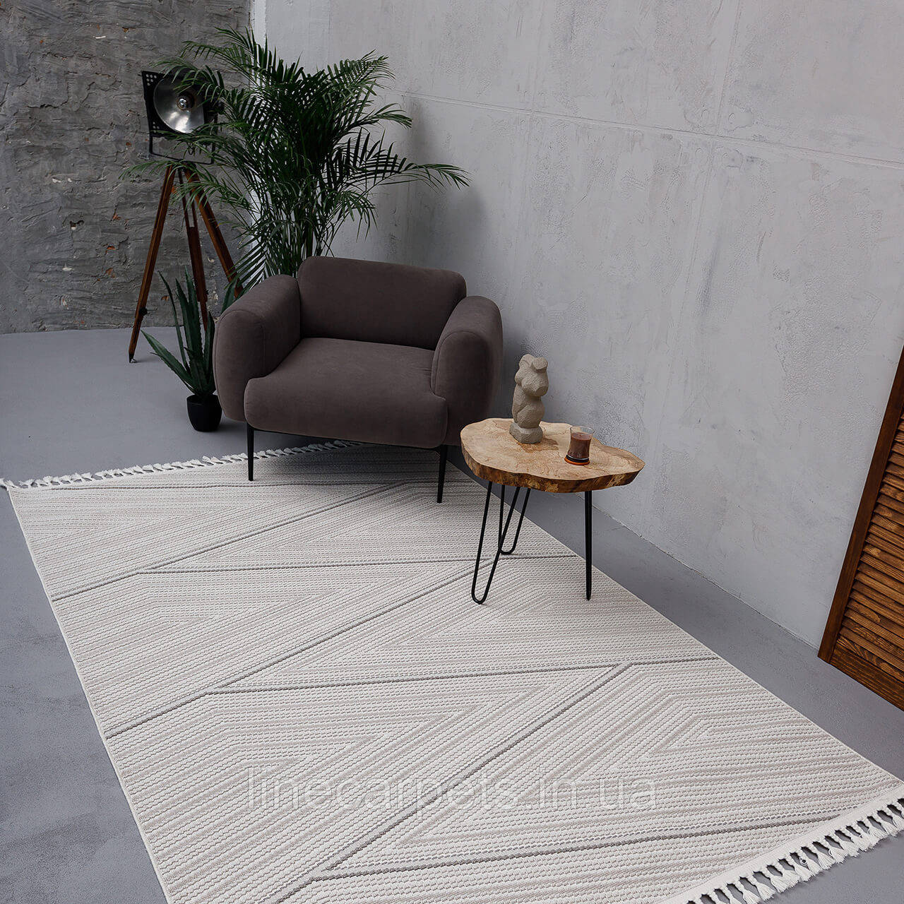 Безворсовий килим HELSINKI FR90A cream/beige