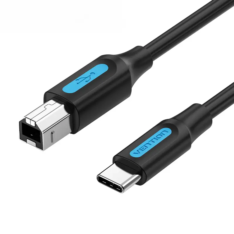 Кабель Vention USB Type C to USB type B USB Printer Cable для принтерів, сканерів, БФП 0.5 м Black (CQUBD), фото 1