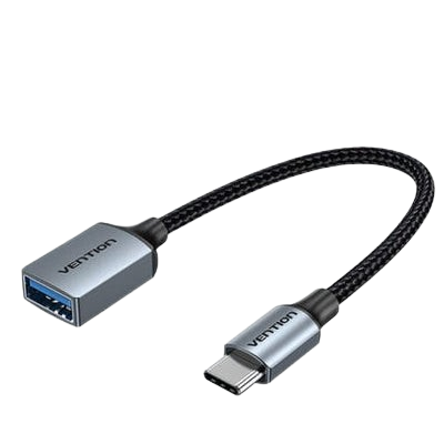 Переходник-адаптер Vention Type-C Male to USB 3.0 Female OTG Data Cable Connector 0.15 м Gray (CCXHB)
