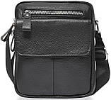 Сумка чоловіча шкіряна черная через плече Tiding Bag SK 718393, фото 6